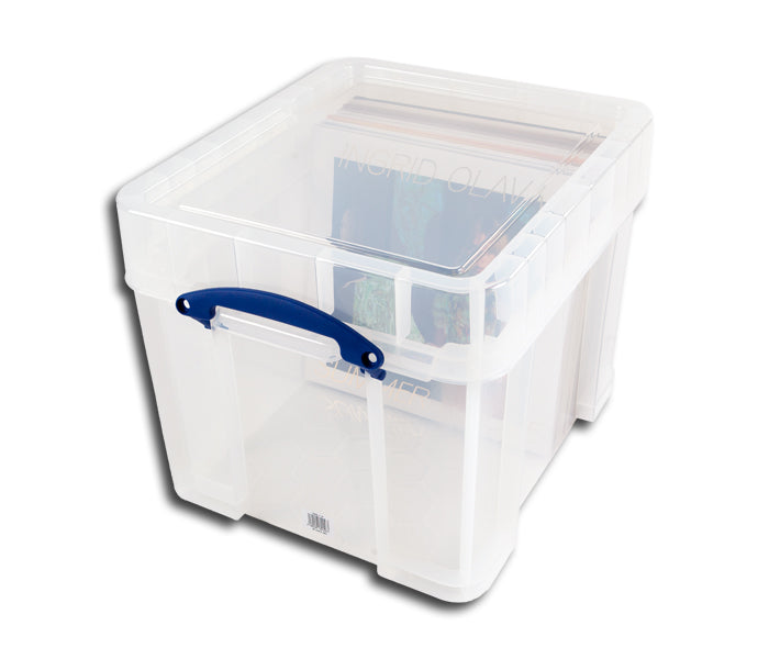 REALLY USEFUL BOX - 35 Litre XL - 100 LPs - Clear