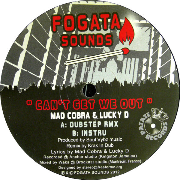 MAD COBRA & LUKIE D - Can't We Get Out - 10"