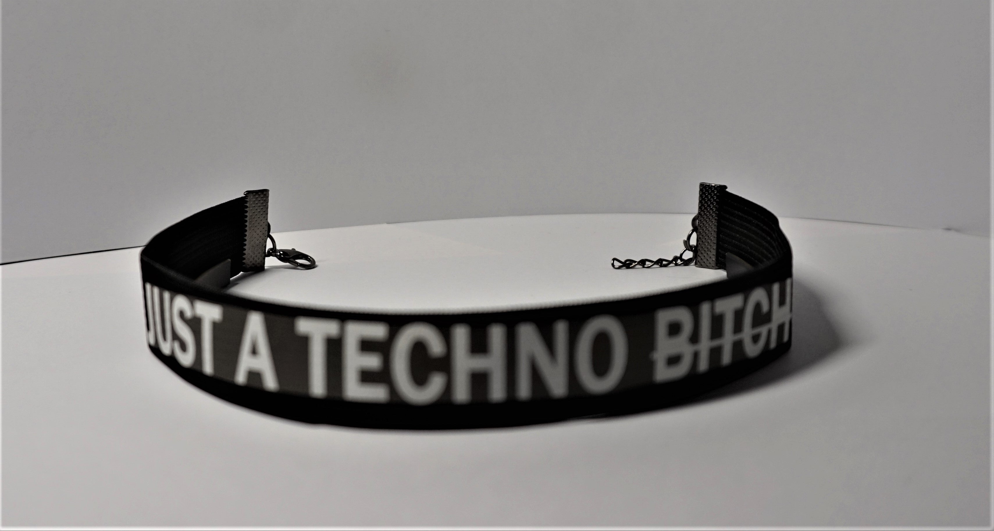 Print Choker - Just A Techno Bitch