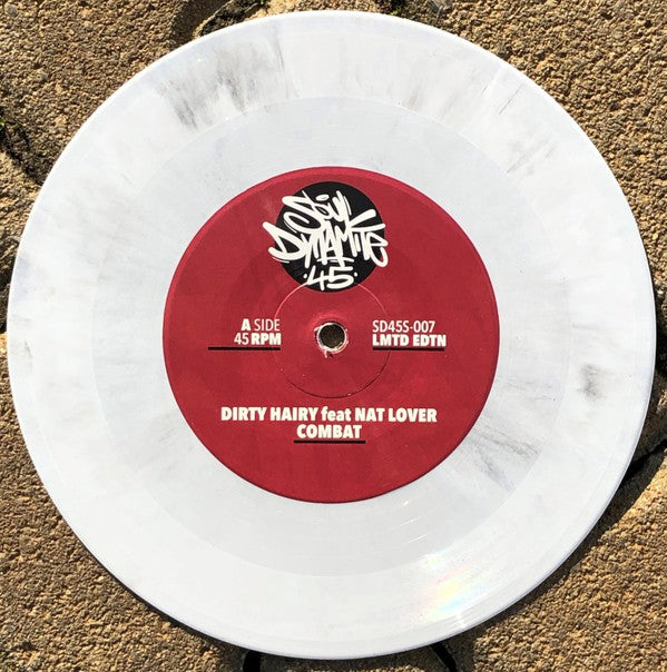 DIRTY HAIRY feat. NAT LOVER - Combat (Gray Marbled Edition) - 7"
