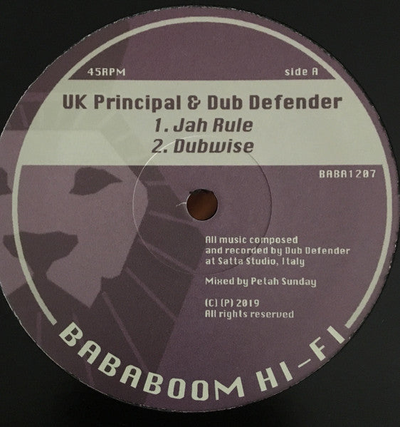 UK PRINCIPAL / RAMON JUDAH - Jah Rule / Babylon Judgement Fire - 12"