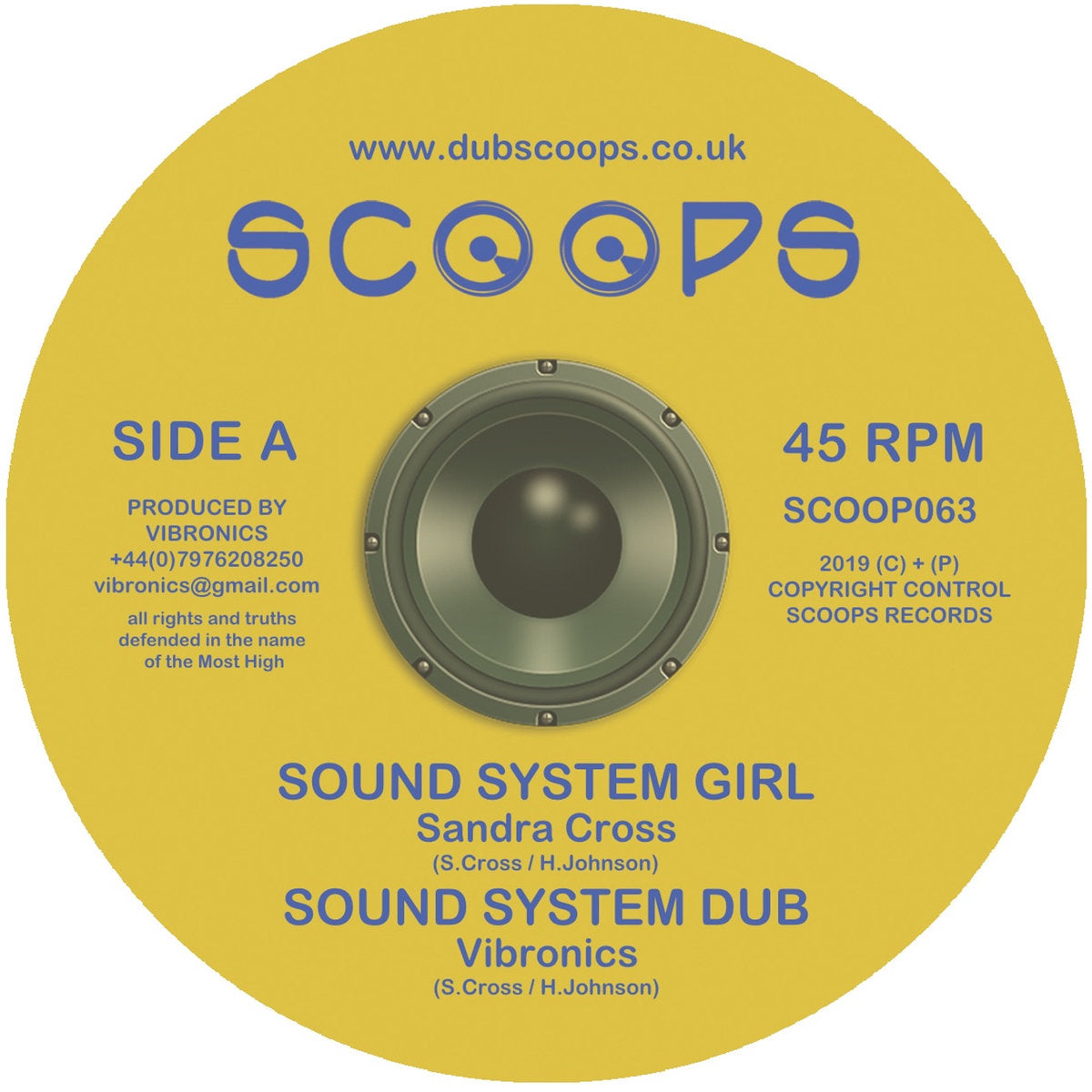 SANDRA CROSS & VIBRONICS - Sound System Girl / Fyah Burn - 10"