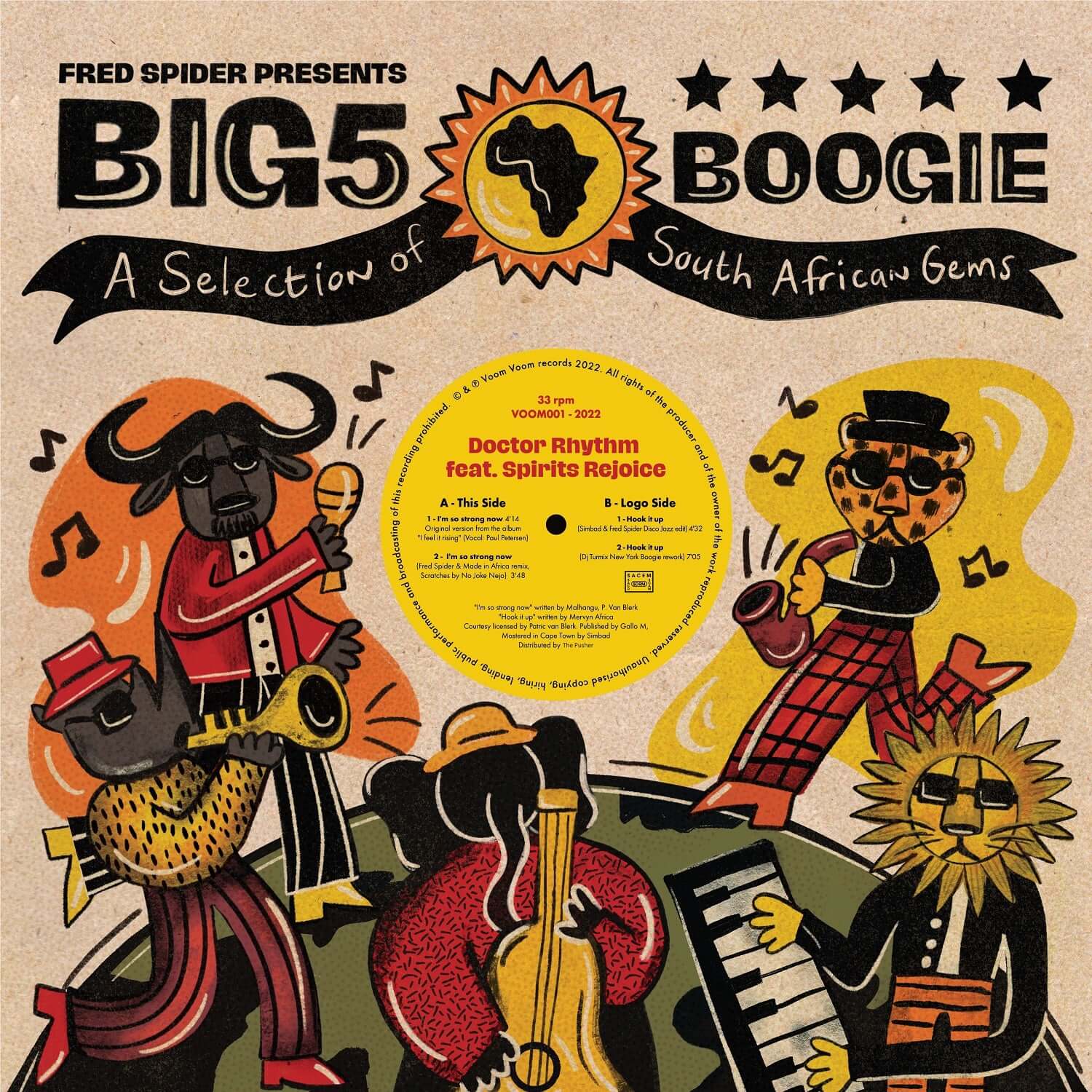 DOCTOR RHYTHM & SPIRITS REJOICE - Big 5 Boogie - 12"