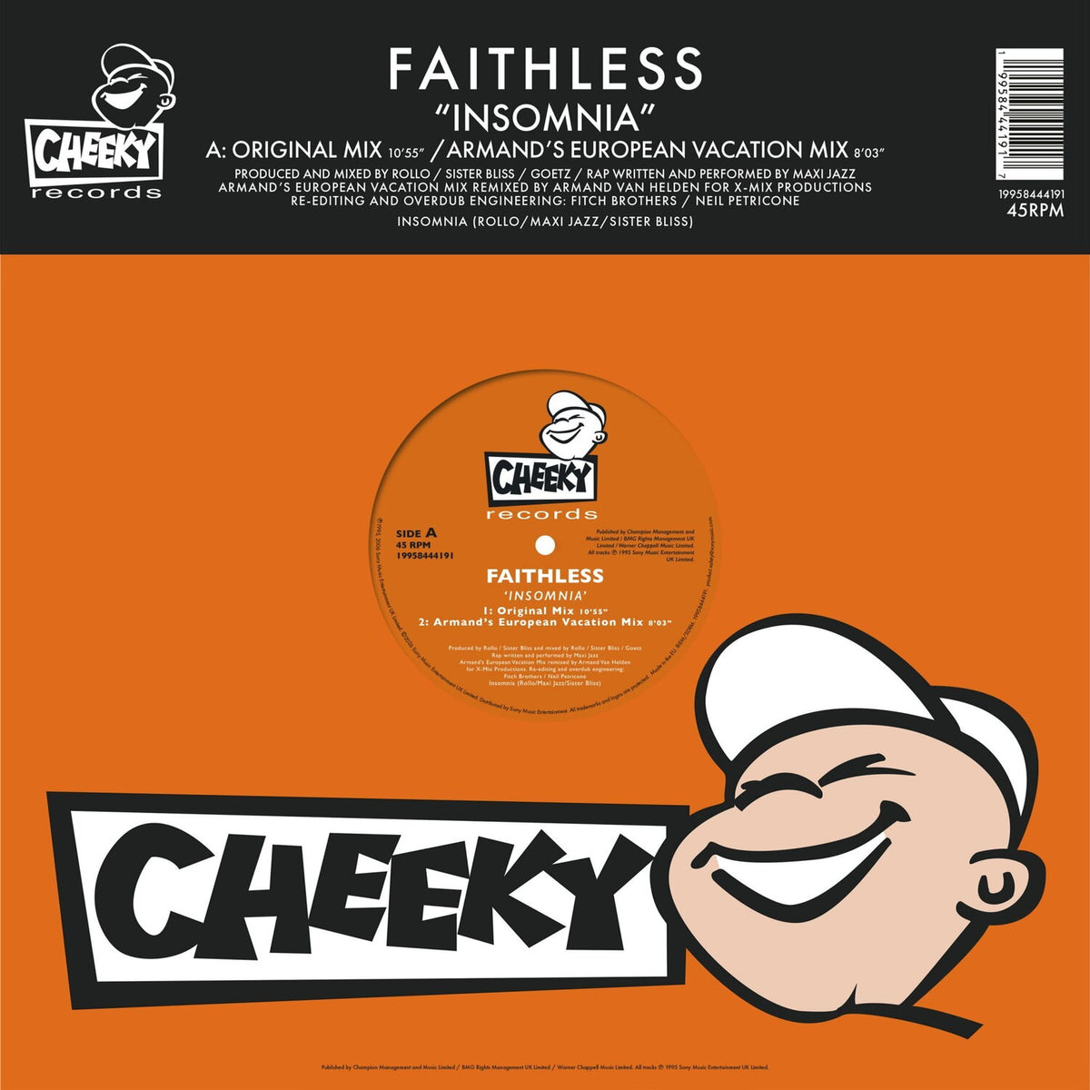 FAITHLESS - Insomnia (orange) - 12"