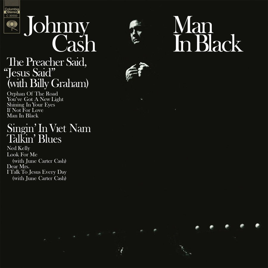 JOHNNY CASH - Man In Black (clear) - LP