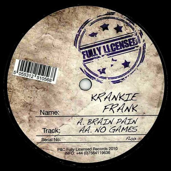 KRANKIE FRANK - Brain Pain / No Games - 12"