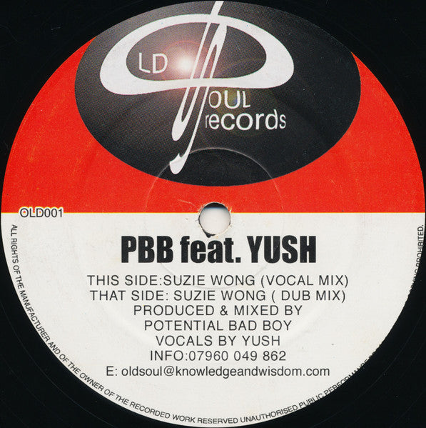 PBB FEAT.YUSH - SUZIE WONG (VOCAL MIX) / DUB MIX